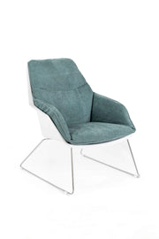 2x Poltrona in polipropilene acquamarina 85 cm x 74 cm H. 86 cm