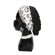 Statue résine buste femme africaine cm18x20h30