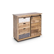 Buffet 1 porte 4 tiroirs Tudor cm 90 x 35 x 85 h