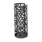 Porte-gobelet rond en métal flèches gris foncé cm ø8h20