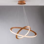 Lustre moderne en métal et aluminium doré avec LED intégrée 60x40x h150 cm