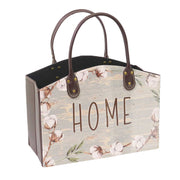 Porte-revues rectangulaire home en similicuir gris cm33,5x15,5h25,5