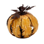 Bougeoir citrouille métal 1p ø16,5h18,5