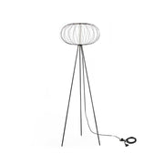 Lampadaire en acier avec abat-jour noir brillant 50x50x150h cm