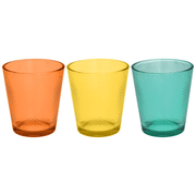 Set de 3 verres de golf en verre multicolore 340 cc