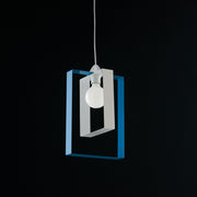 Chandelier de suspension moderne en bleu blanc bleu 25xh.40 cm