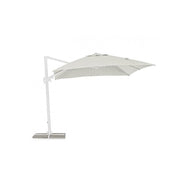Parasol Eden avec bras en bois blanc naturel 3x3 m