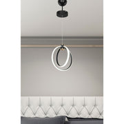 Lampe à suspension Felicia avec deux cercles LED ASZ1591