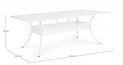 Ivrea table d'extérieur rectangulaire blanche 107x 213 cm