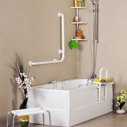 Rampe d'angle de sécurité 78 x 78 cm pour personnes handicapées, couleur blanche