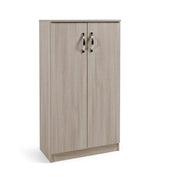 Meuble à chaussures polyvalent orme en bois mélaminé 2 portes h130x71x38 cm