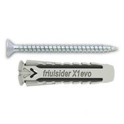 Cheville Nylon X1 Evo avec Vis TPS Aggloméré 10x50mm - Paquet de 25pcs Friulsider