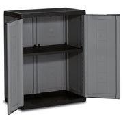 Armoire basse gris noir 68x39x85h cm. Gai