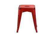 Tabouret en fer bristol rouge cm39x39h45