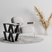 Table d'appoint Lazena Anthracite à 3 étages 57 cm x 60 cm x 22 cm