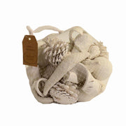 Décoration pomme de pin blanc mixte en sachet cmø19h13