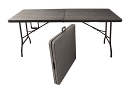 Table pliante en pvc effet bois