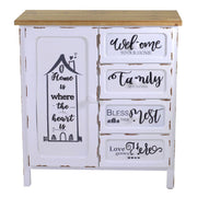 Meuble ancien de maison breslau 1 porte + 4 tiroirs cm80x38.5 x h85