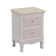 Armoire en bois Nuremberg 2 tiroirs crème cm37x30h54