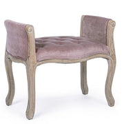 Banc simple classique bois velours Diva 71 x 48 x 60 cm