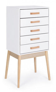 Commode blanche ORDINARY 5 tiroirs 88h cm