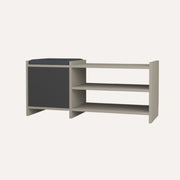 Écarpement avec porte anthracite, couleur légère moka 44x100x35 cm