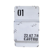 Porte lettre métal bristol blanc cm25x8h42