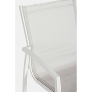 Chaise Hilla White Cloud en Aluminium avec Accoudoirs
