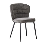 Chaise rembourrée klontar en tissu gris 79x56x57,5 cm
