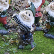 Statue de jardin nain accordéon 16x13,5x28H