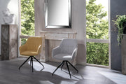 Lot de 2 chaises en tissu 56cm x 56cm H. 87cm