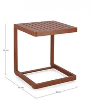 2x Table Basse Konnor 40X40 Terre Cuite