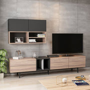 Mur équipé Dianny 195 Oak anthracite