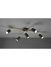 Marley Spotlight 5 Gold Berries 5 Black Cylindrical Spots trio Trio d'éclairage