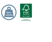 Hamac beige 100% polyester FSC et coton pour l'extérieur