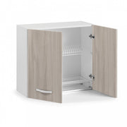Meuble égouttoir modulable mural pour cuisine orme Cm 80x32xH 72 avec 2 portes