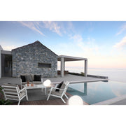 Ensemble d'extérieur 4 pièces salon Harley avec coussins blancs