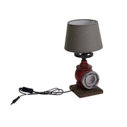 Lampe en résine chapeau de bouche d'incendie gris cmø22,5h42