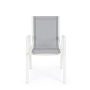 Chaise Pelagius blanche avec accoudoirs