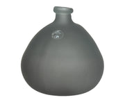 Vase en verre recyclé gris mat