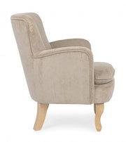 Fauteuil gris tourterelle de style vintage