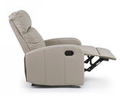 Fauteuil inclinable manuel Iris en similicuir gris tourterelle