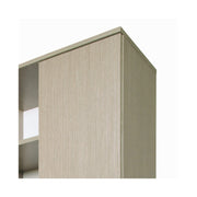 Meuble à chaussures polyvalent orme en bois mélaminé 2 portes h130x71x38 cm