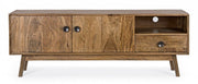 Meuble TV 2 portes-1 tiroir en bois de style vintage