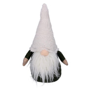 Gnome vert blanc tissu cm19x17h45