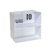 2 étagères bristol étagère carrée en métal blanc cm29,5x15h30