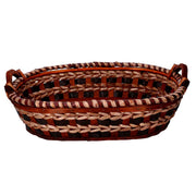 Panier de tissage en osier crème de noix ovale cm55x43h13