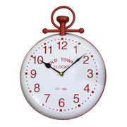 Horloge ronde en métal blanc cm27x4x35,5