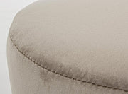 Tabouret Adeline en bois effet velours gris tourterelle