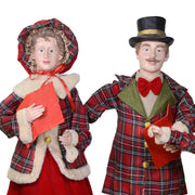 Ensemble de tissu rouge écossais de la famille Singer 4pcs cm34x22h95